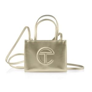 Telfar Small Gold Shopping Bag